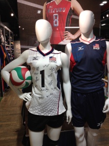 Our signed jersey showed up on a mannequin! Cool!